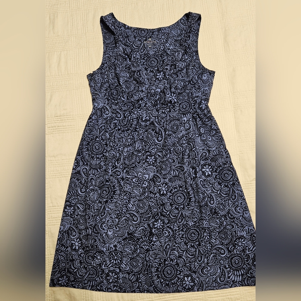 Athleta Lavender and  Black Women's Side Zip Dress, Size 4P